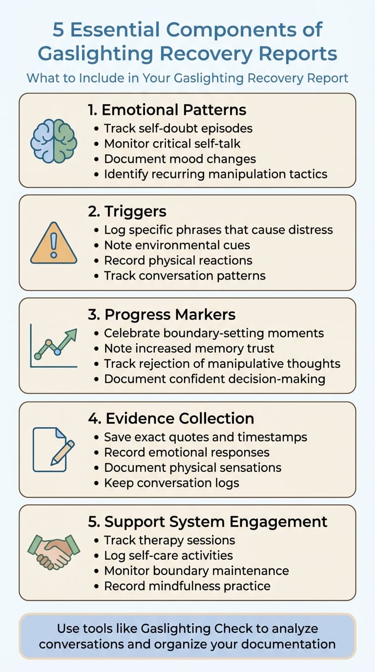 5 Essential Components of Gaslighting Recovery Reports