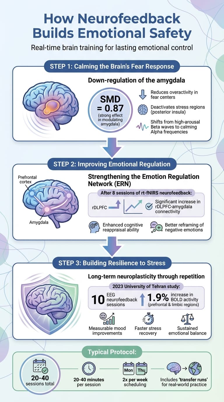 How Neurofeedback Builds Emotional Safety: A 3-Step Brain Training Process