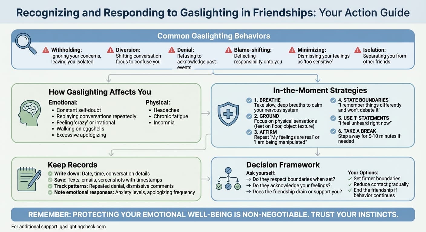 How to Recognize and Respond to Gaslighting in Friendships: A Step-by-Step Guide