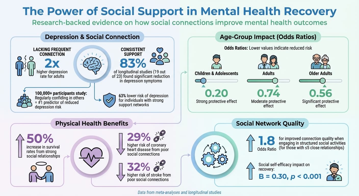 Social Support Impact on Mental Health Recovery Statistics
