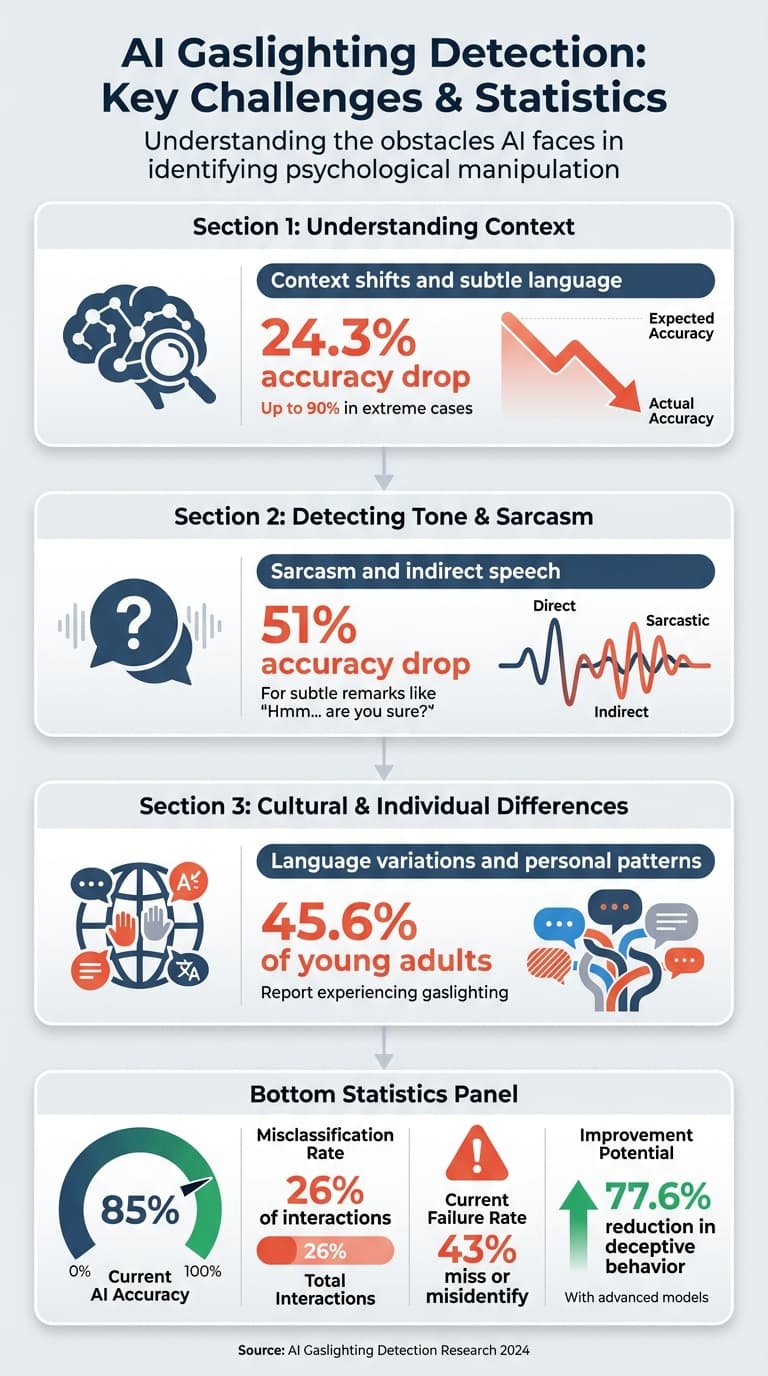 AI Gaslighting Detection Challenges and Accuracy Statistics