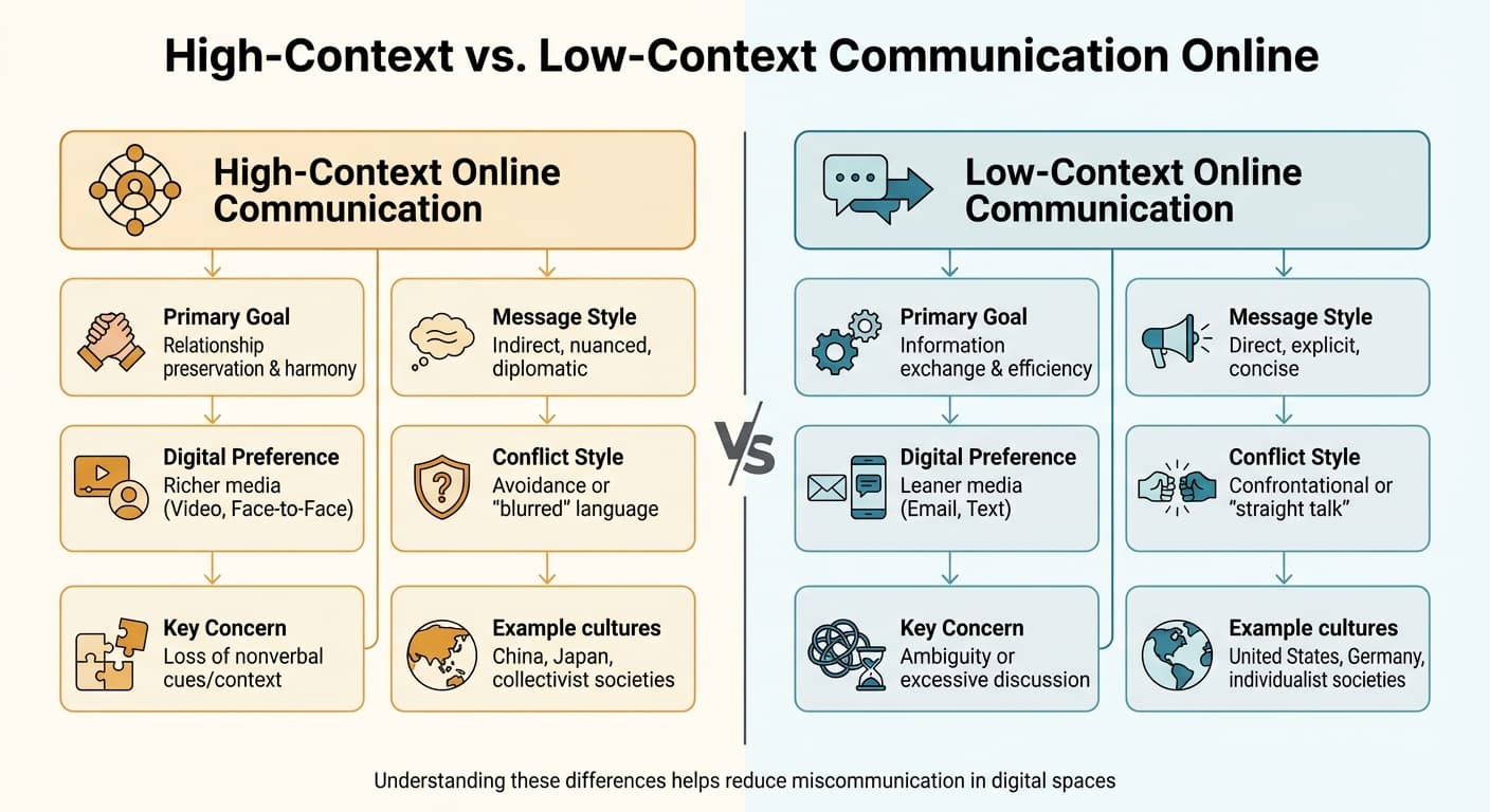 High-Context vs Low-Context Online Communication Styles