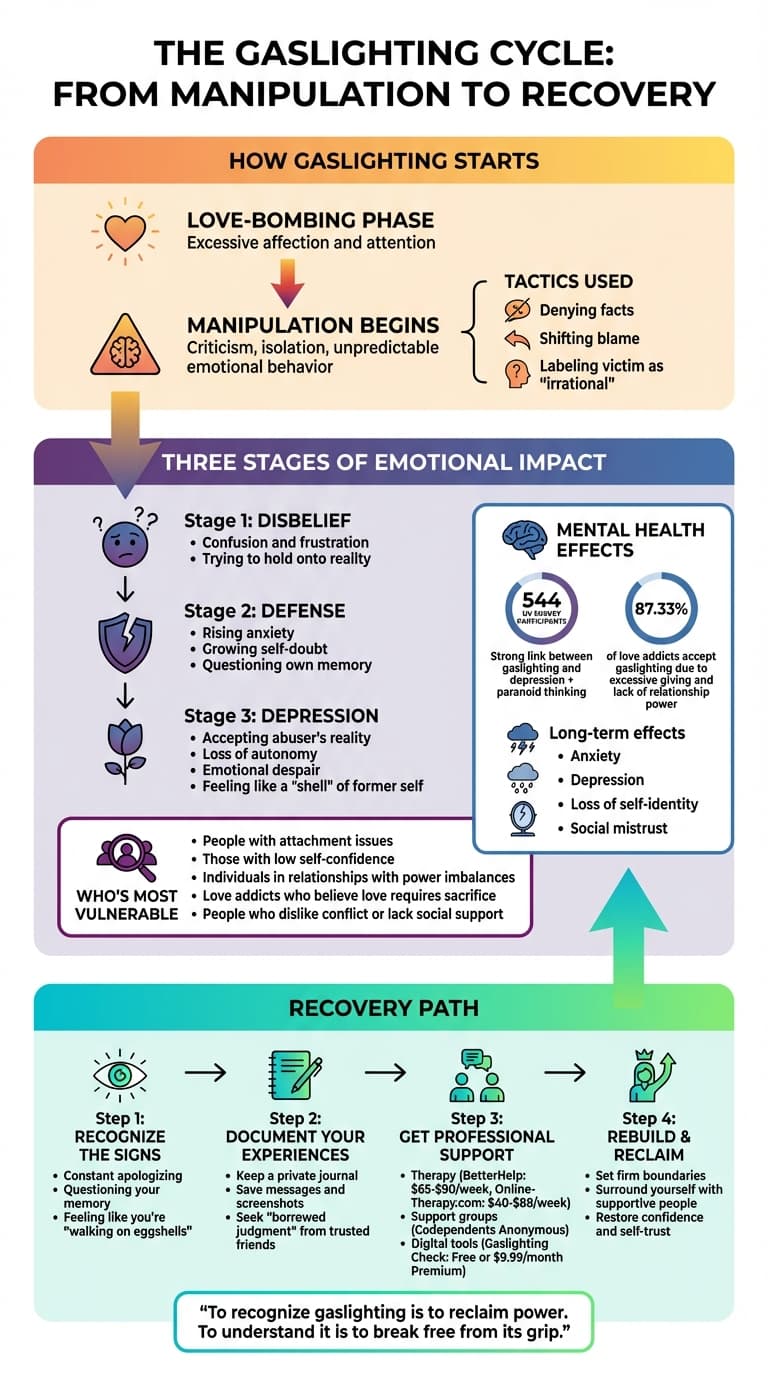 Stages of Gaslighting Impact and Recovery Steps in Romantic Relationships